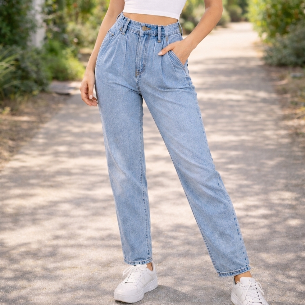 BDG Urban Outfitters Size 28 Blue Denim Jeans High Rise Straight Leg 100% Cotton